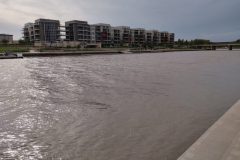 Apartments alongside the riverwalk