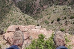Sitting on a ledge at Royal Gorge