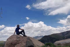 Pensive look at the scenery
